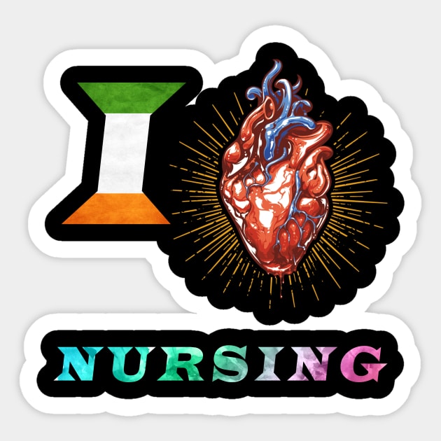 i love nursing t-shirt Sticker by ZAGGYSHIRT